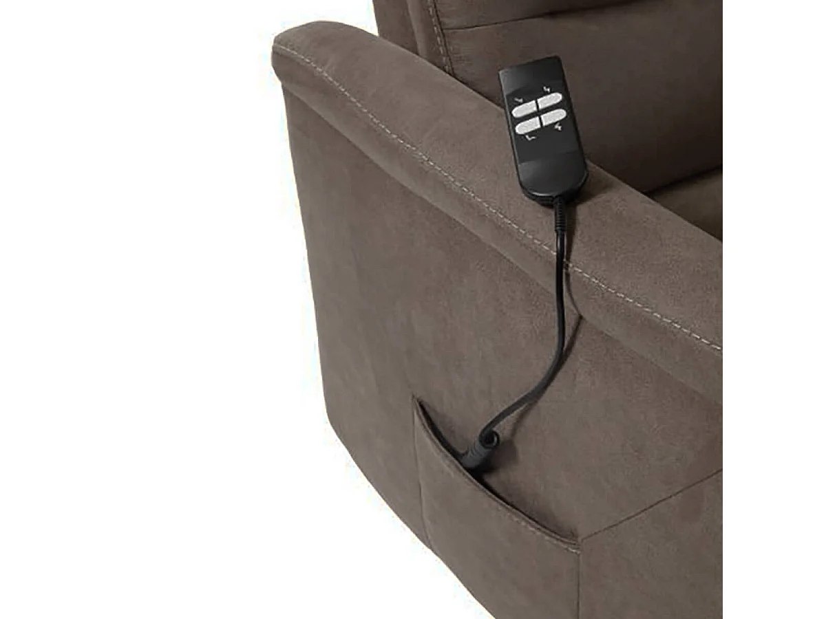 HORACE - Fauteuil Relax Electrique Releveur Tissu Gris Foncé