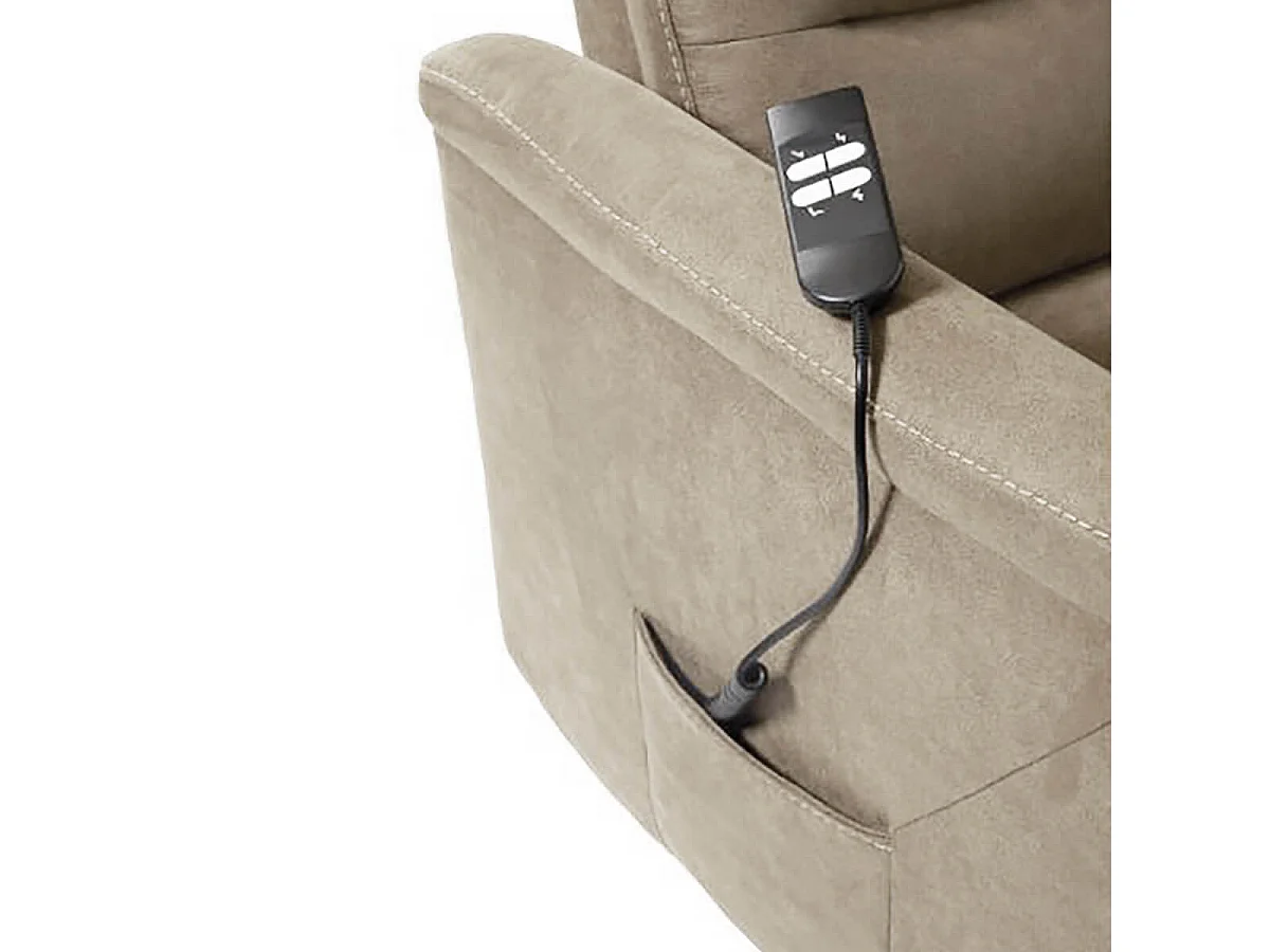 HORACE - Fauteuil Relax Electrique Releveur Tissu Taupe