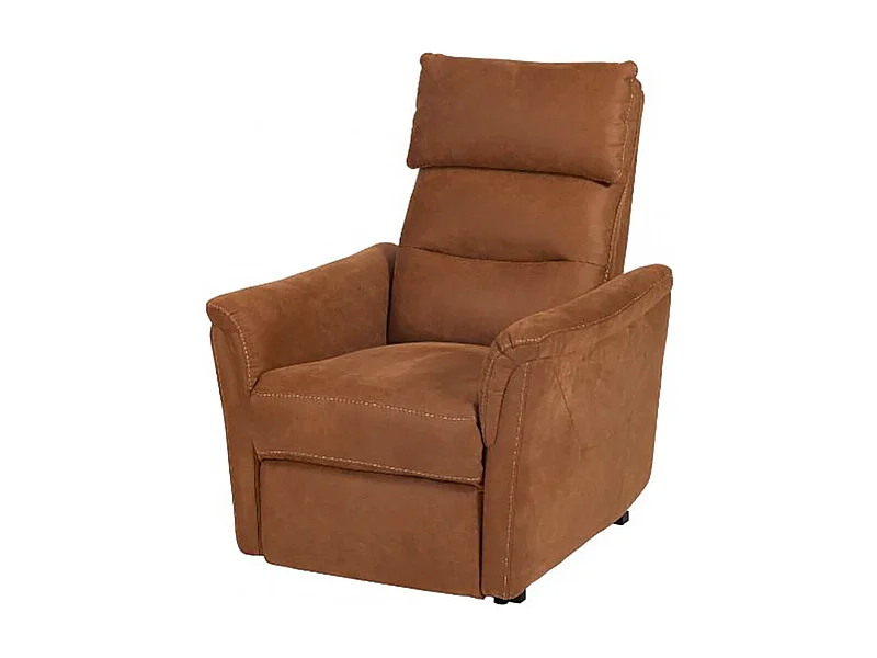 HORACE - Fauteuil Relax Electrique Releveur Tissu Cognac