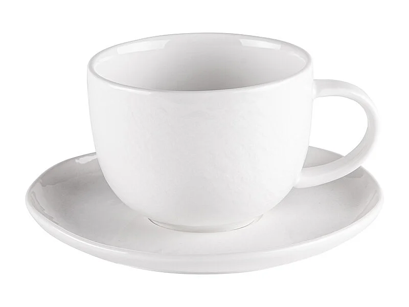 Tasse et sous-tasse à thé Ecume 22 cl (lot de 6)