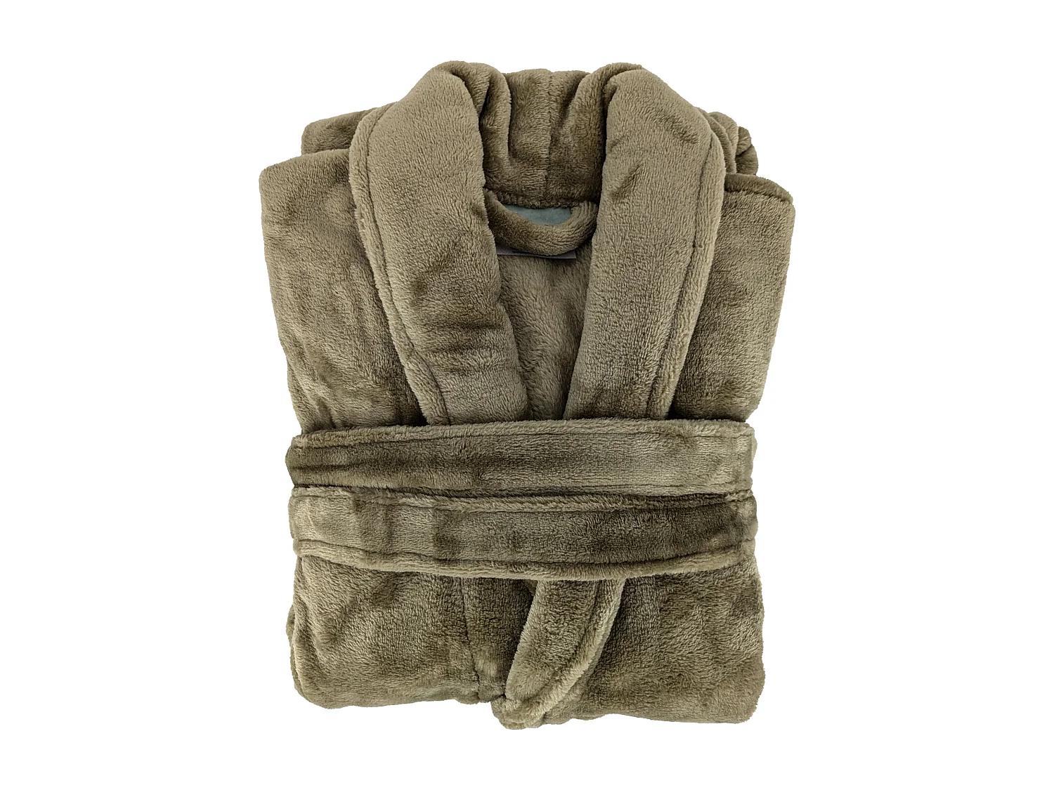 Peignoir col châle adulte DORIS micro fourrure taille S vert mélèze