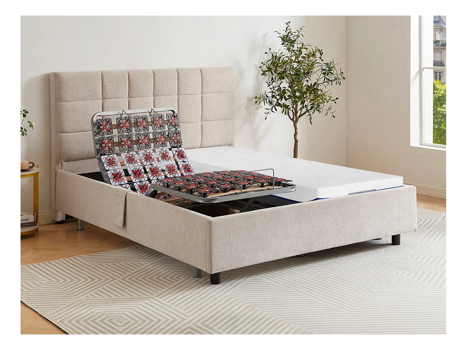 Salón de jardín de metal: un banco, 2 sillas y una mesa de centro - Verde almendra - CEDEIRA de MYLIA