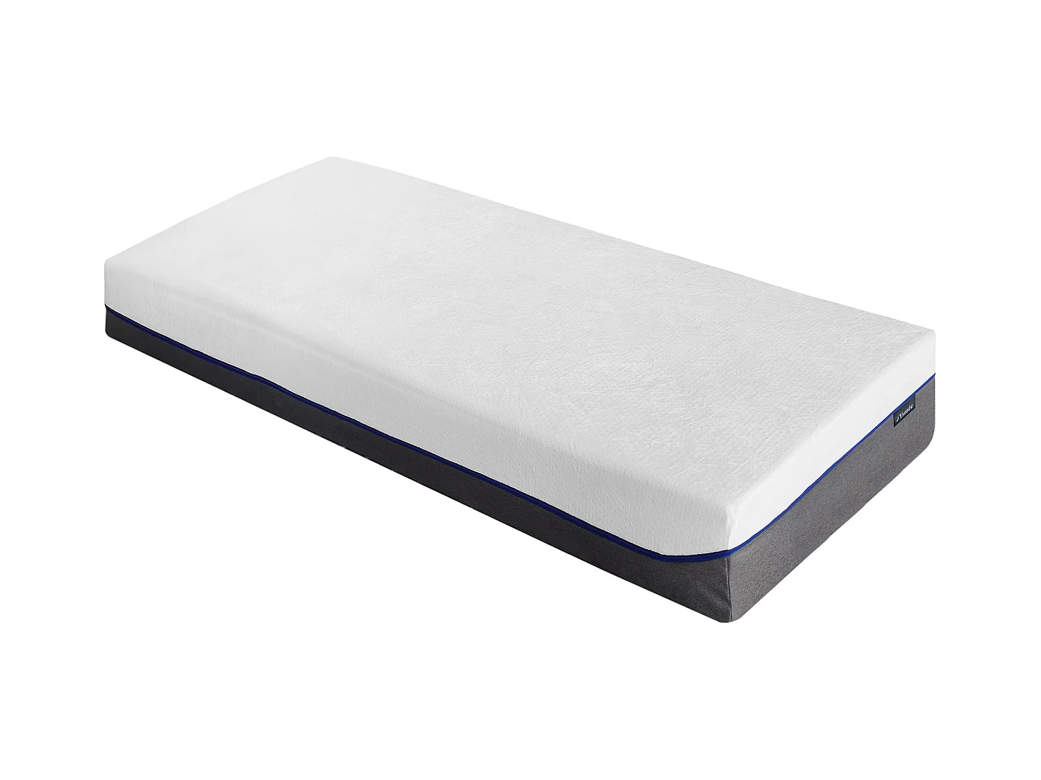 Dekoratives Bett mit elektrischer Relaxfunktion mit Tellern + Memory-Schaum-Matratze - 2 x 80 x 200 cm - Stoff - Beige - EREGA von YSMÉE