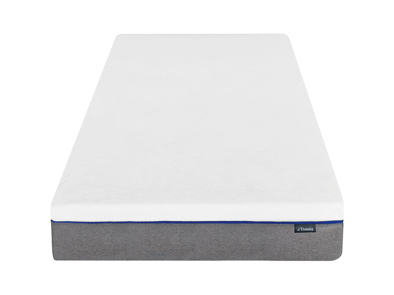 Dekoratives Bett mit elektrischer Relaxfunktion mit Tellern + Memory-Schaum-Matratze - 2 x 80 x 200 cm - Stoff - Beige - EREGA von YSMÉE