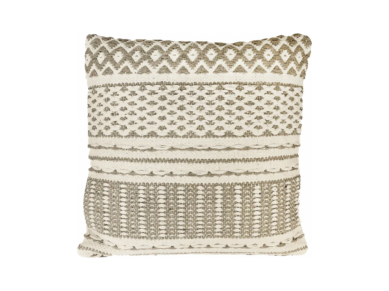 Coussin en coton 45x45 cm MACRAME kampur, par Soleil d'Ocre