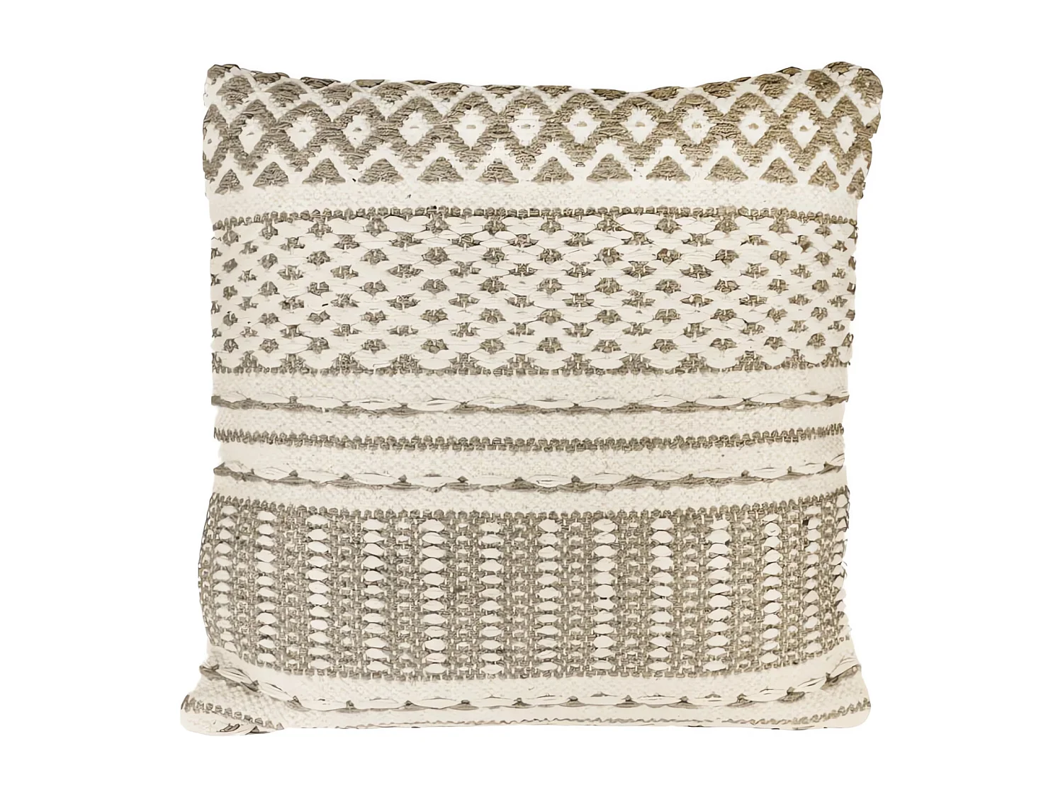 Coussin en coton 45x45 cm MACRAME kampur, par Soleil d'Ocre