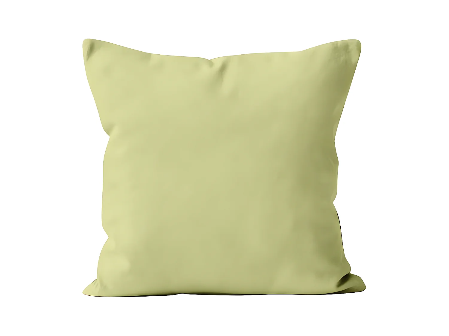Coussin déhoussable 40x40 cm ALIX vert citron, par Soleil d'ocre