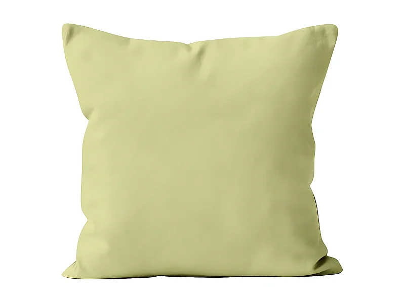 Coussin déhoussable 40x40 cm ALIX vert citron, par Soleil d'ocre