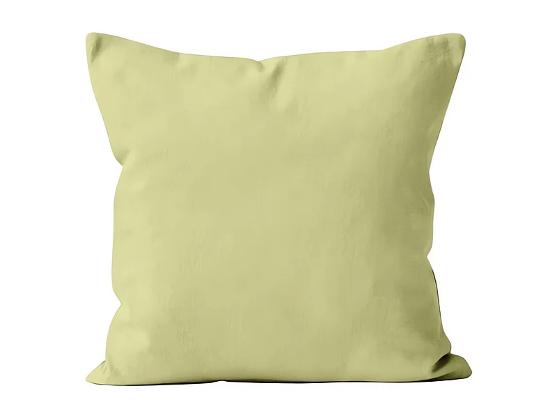 Coussin déhoussable 40x40 cm ALIX vert citron, par Soleil d'ocre