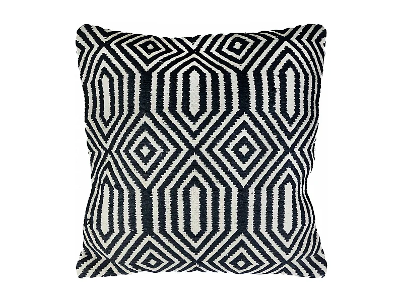 Coussin en coton 45x45 cm MACRAME mumbai, par Soleil d'Ocre