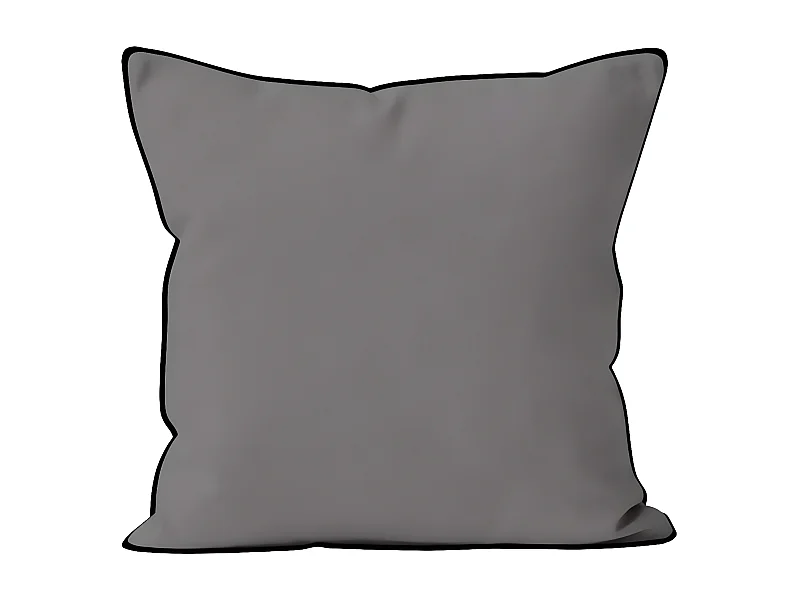 Coussin en microfibre lavée 60x60 cm BOHEME gris, par Soleil d'Ocre