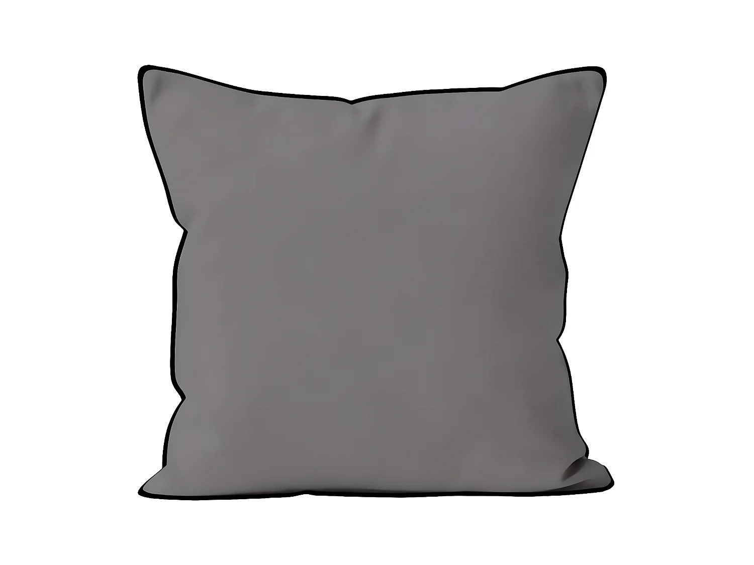 Coussin en microfibre lavée 60x60 cm BOHEME gris, par Soleil d'Ocre