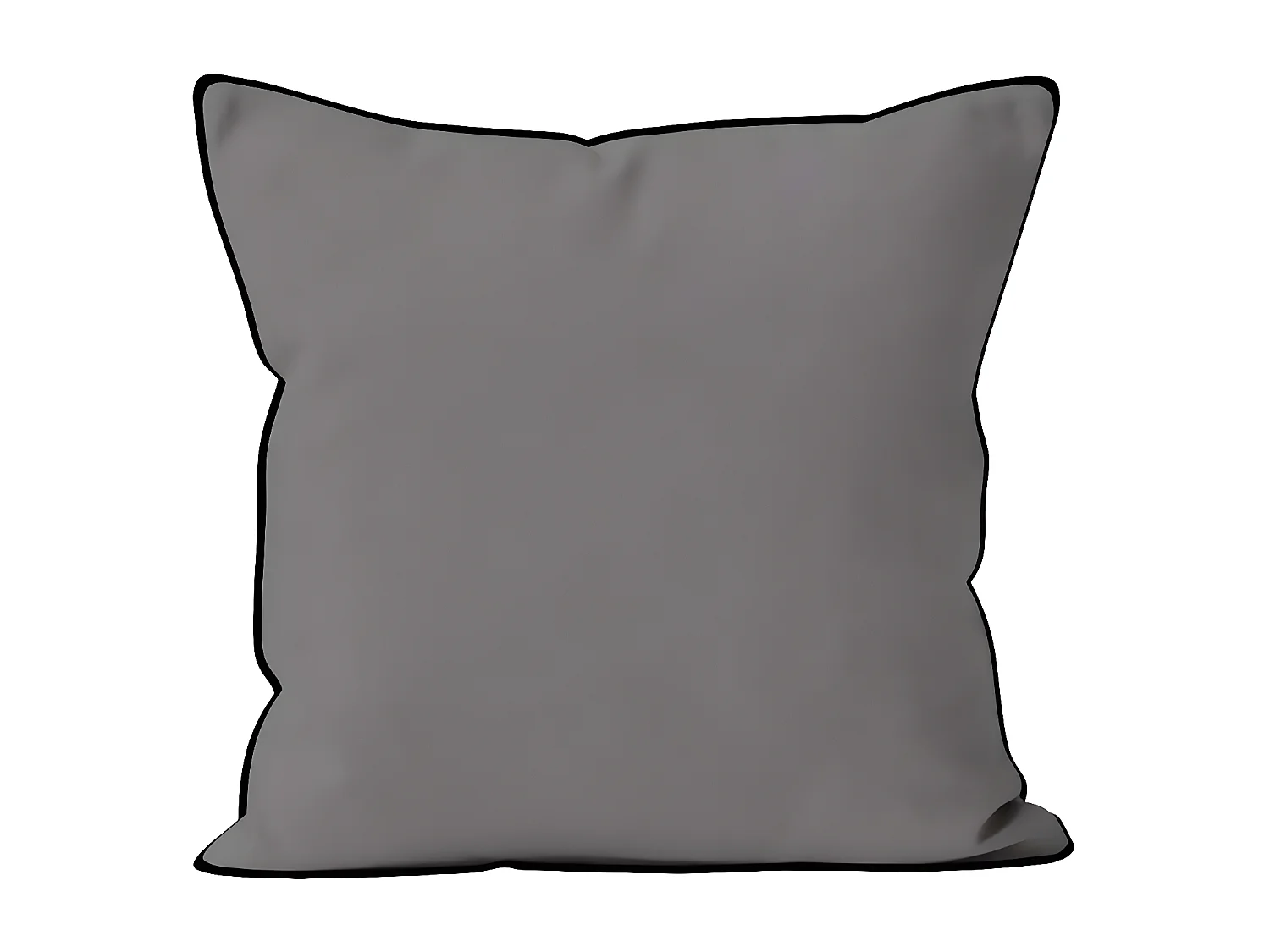 Coussin en microfibre lavée 60x60 cm BOHEME gris, par Soleil d'Ocre