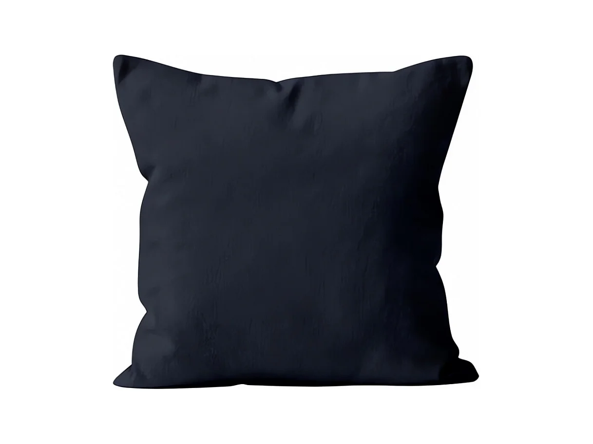 Coussin déhoussable 40x40 cm ALIX bleu jean, par Soleil d'ocre