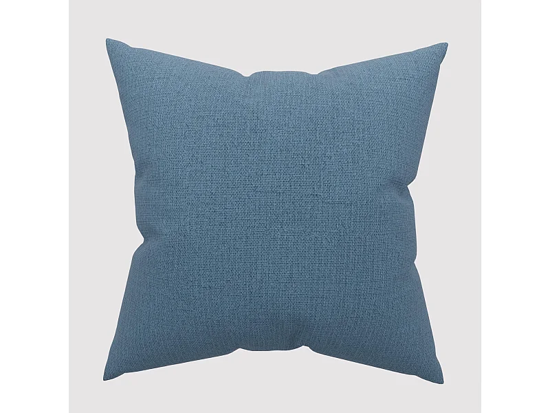 Coussin décoratif 45x45 cm Eclipse bleu canard, par Soleil d'ocre