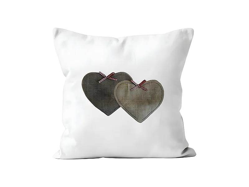 Funda de cojín desenfundable de puro algodón 40x40 cm LOVE rojo, de Soleil d'Ocre