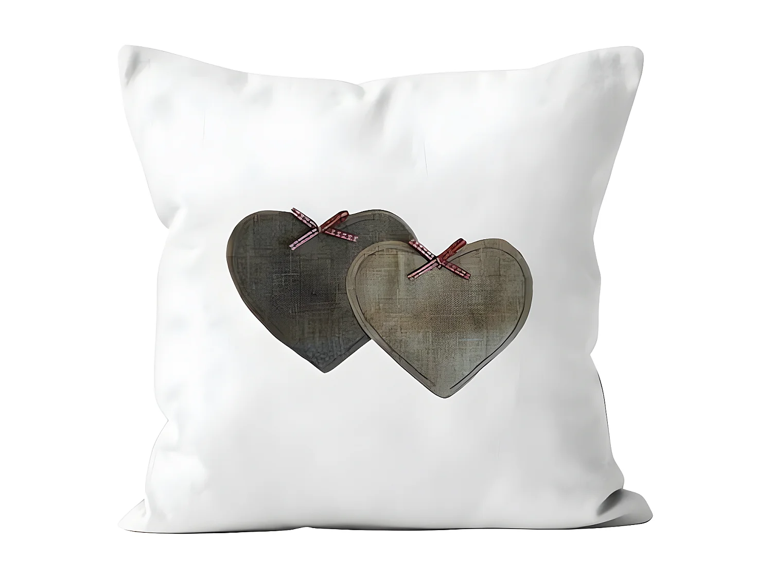 Coussin déhoussable pur coton 40x40 cm LOVE rouge, par Soleil d'Ocre