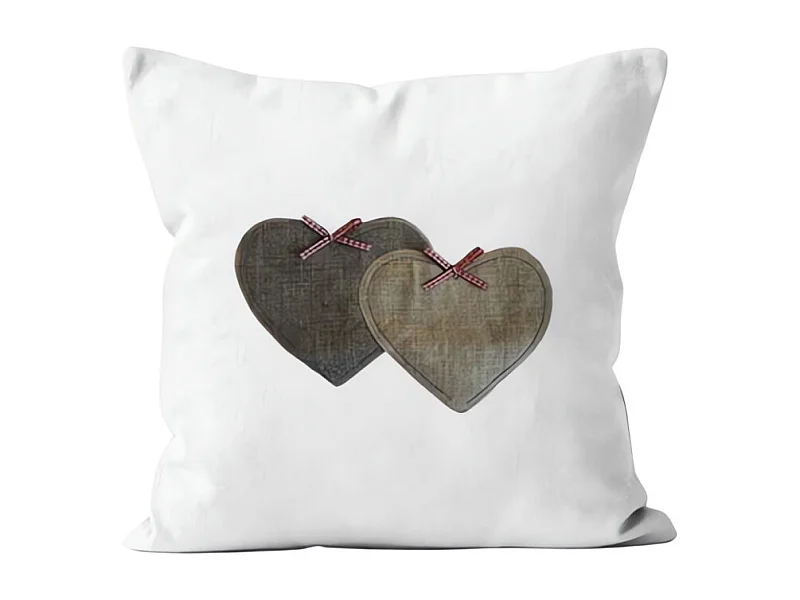 Funda de cojín desenfundable de puro algodón 40x40 cm LOVE rojo, por Soleil d'Ocre