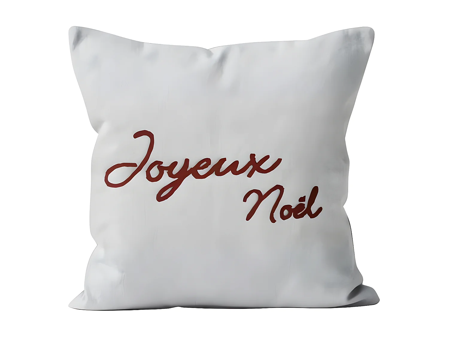 Cojín fantasía de puro algodón 45x45 cm FELIZ NAVIDAD, de Soleil d'Ocre