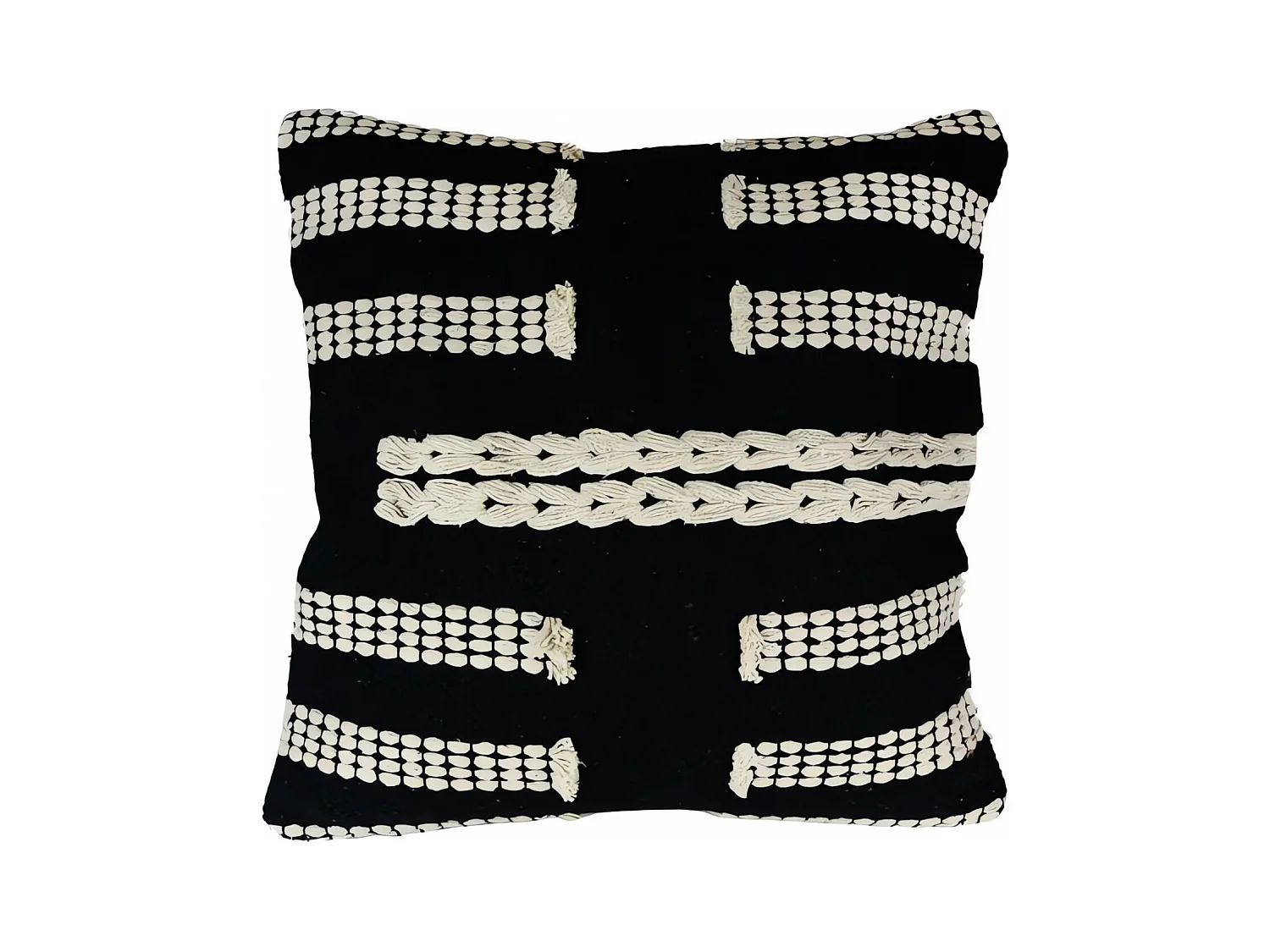 Coussin en coton 45x45 cm MACRAME chennai, par Soleil d'Ocre