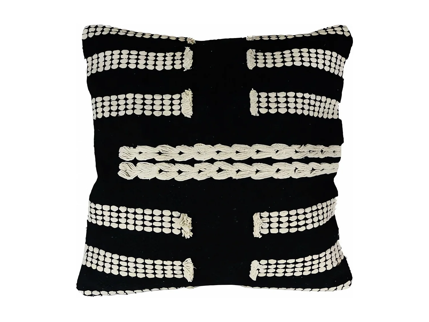 Coussin en coton 45x45 cm MACRAME chennai, par Soleil d'Ocre