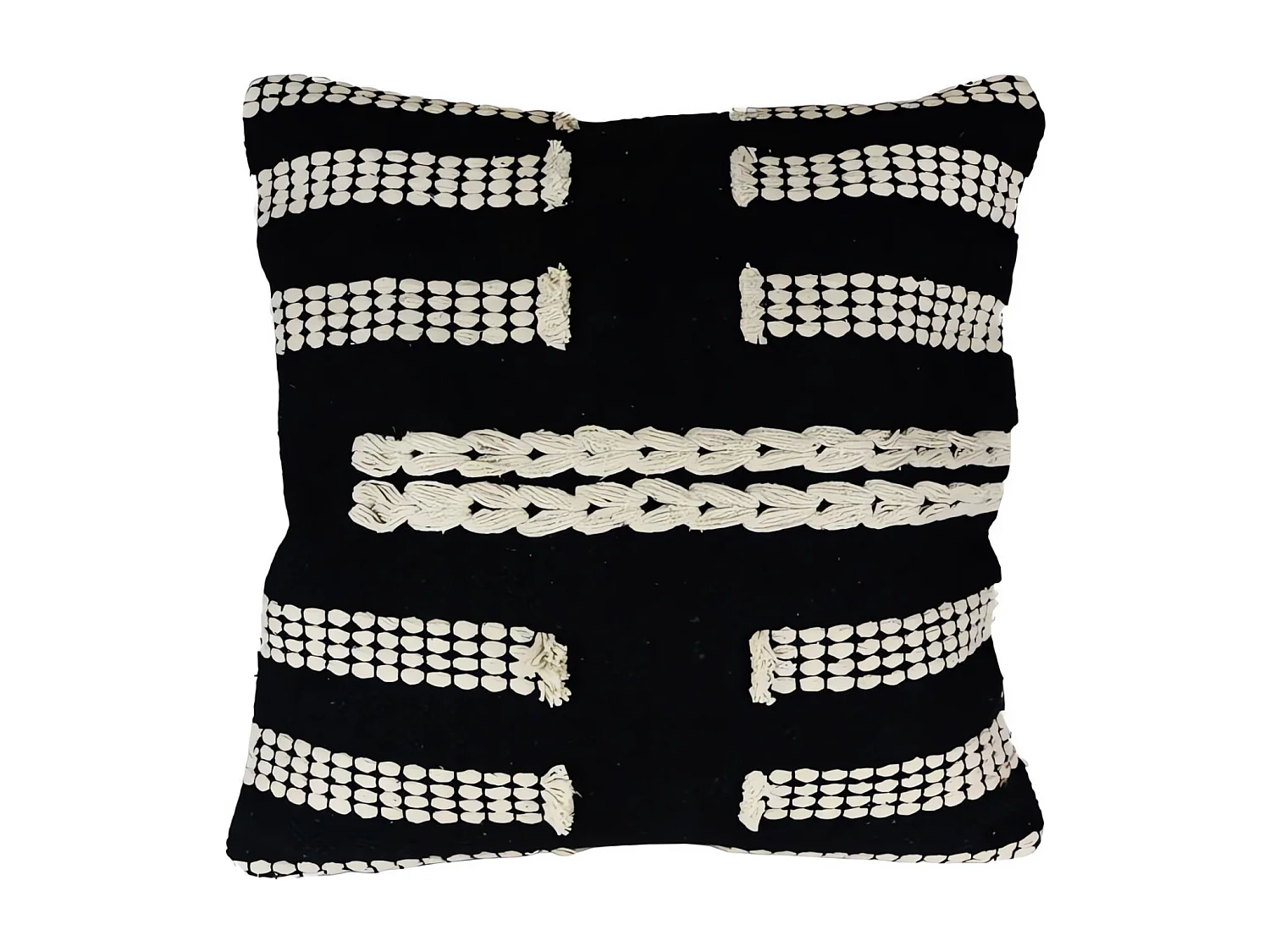 Coussin en coton 45x45 cm MACRAME chennai, par Soleil d'Ocre