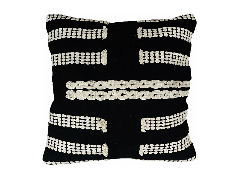 Coussin en coton 45x45 cm MACRAME chennai, par Soleil d'Ocre