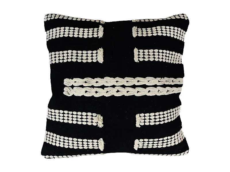 Coussin en coton 45x45 cm MACRAME chennai, par Soleil d'Ocre