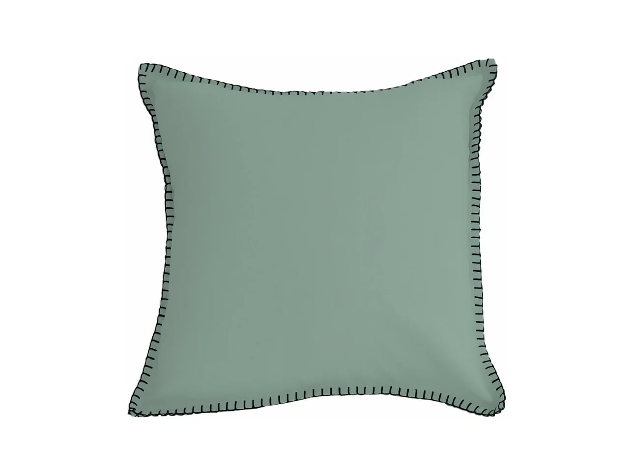 Coussin en coton lavé 40x40 cm SPIRIT vert eau, par Soleil d'Ocre