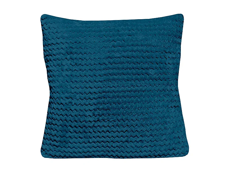 Coussin 45x45 cm COCOONING bleu canard, par Soleil d'Ocre