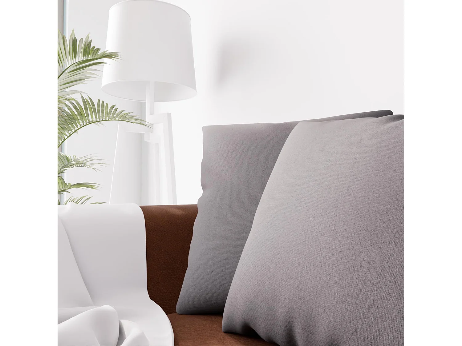 Coussin décoratif 45x45 cm Eclipse gris, par Soleil d'ocre