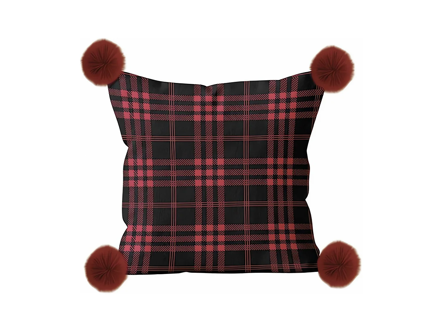 Cojín polar de microfibra 45x45 cm TARTAN CHECKS, de Soleil d'ocre