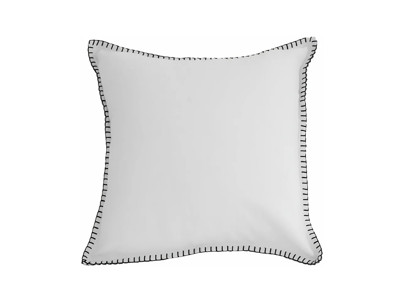 Coussin en coton lavé 40x40 cm SPIRIT blanc, par Soleil d'Ocre