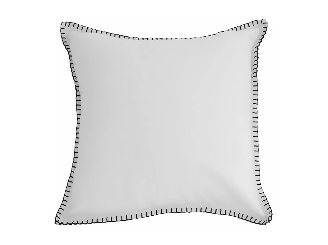 Coussin en coton lavé 40x40 cm SPIRIT blanc, par Soleil d'Ocre