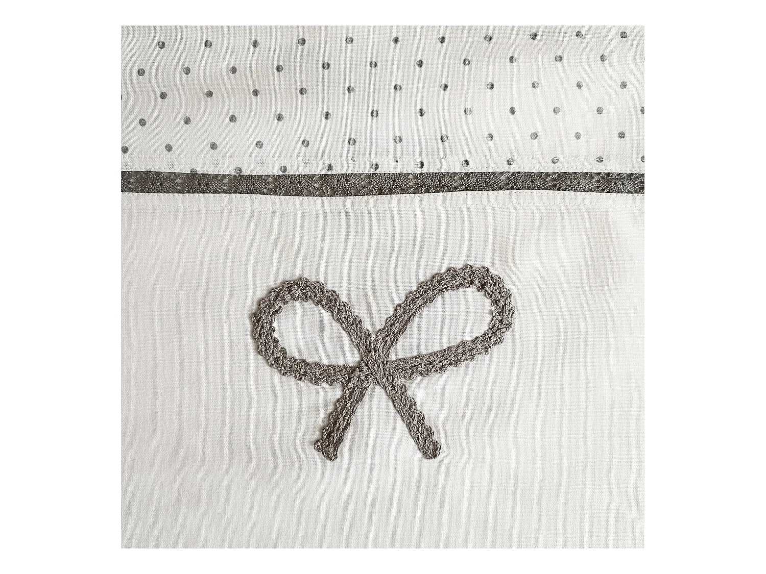 Cojín de algodón bordado 40x40 cm EMILIE blanco, de Soleil d'ocre