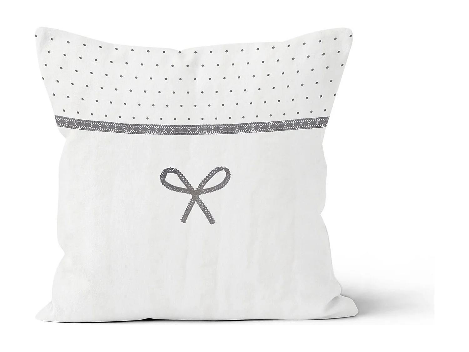 Cojín de algodón bordado 40x40 cm EMILIE blanco, por Soleil d'ocre