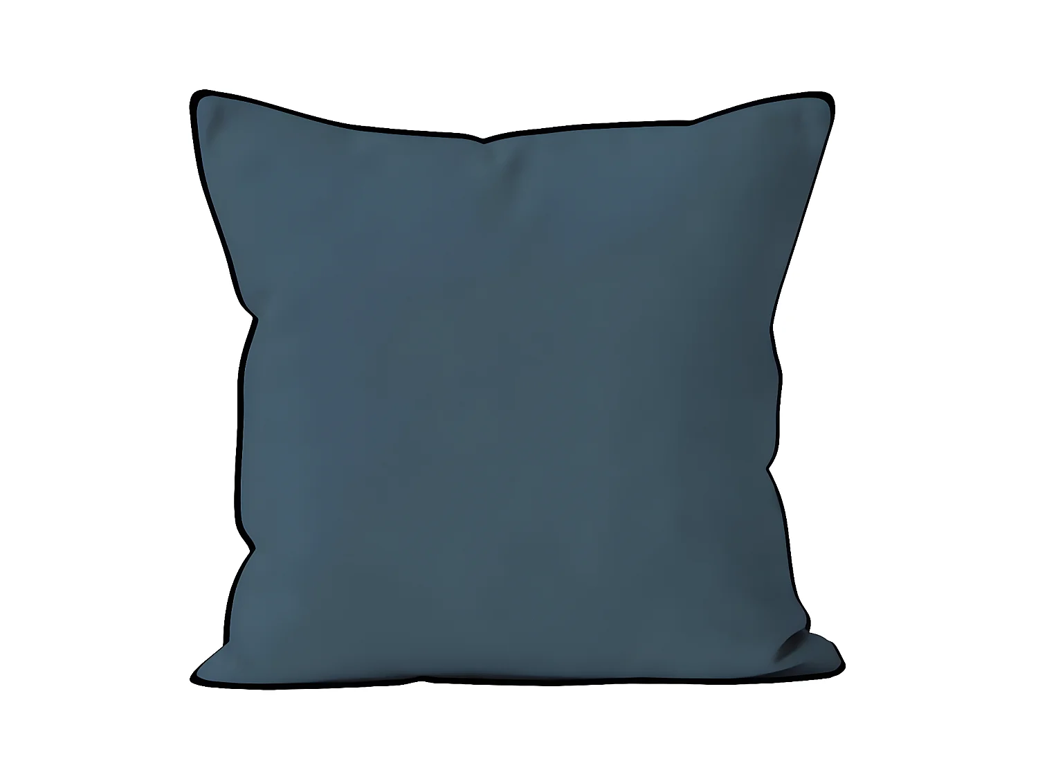 Coussin en microfibre lavée 40x40 cm BOHEME bleu canard, par Soleil d'Ocre