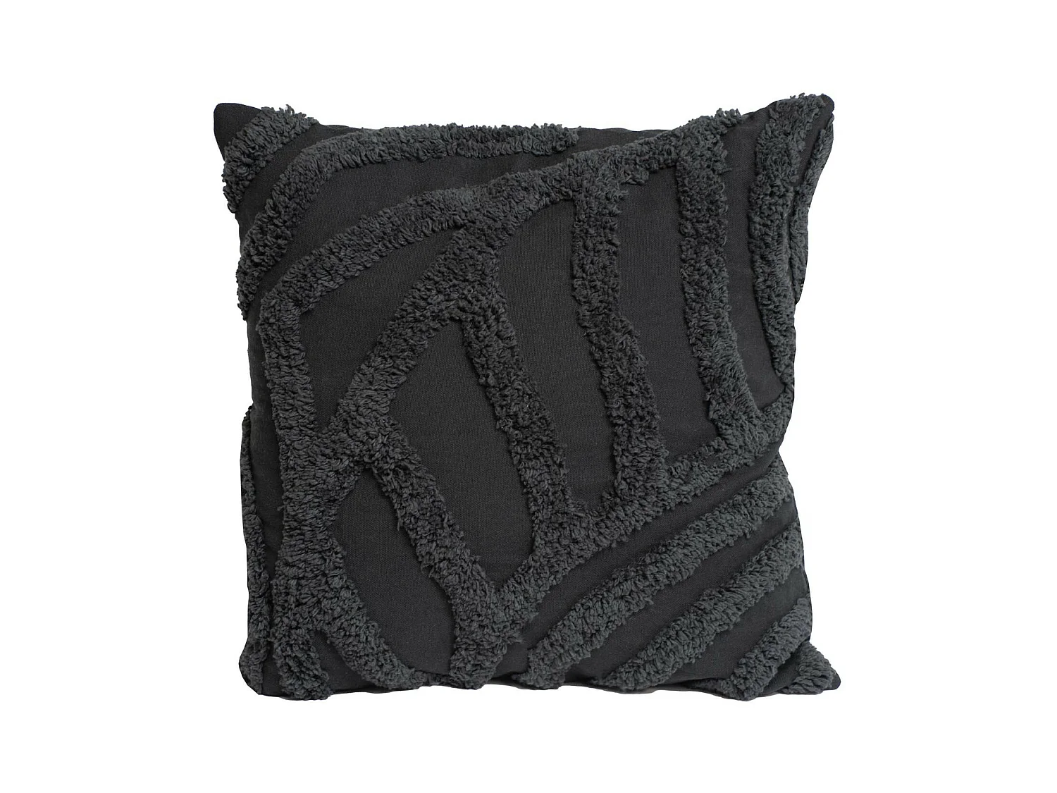 Coussin 40x40 cm TUFT anthracite, par Soleil d'Ocre