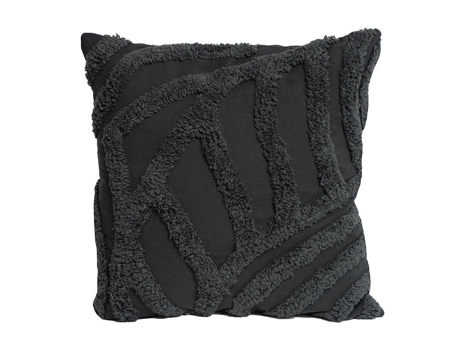 Coussin 40x40 cm TUFT anthracite, par Soleil d'Ocre