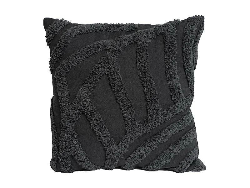 Cojín 40x40 cm TUFT antracita, de Soleil d'Ocre