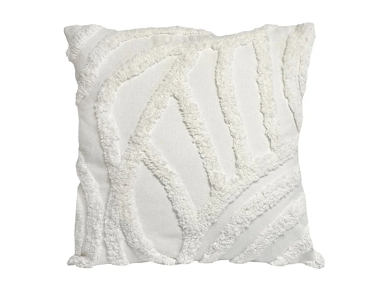 Cojín 40x40 cm TUFT blanco, de Soleil d'Ocre