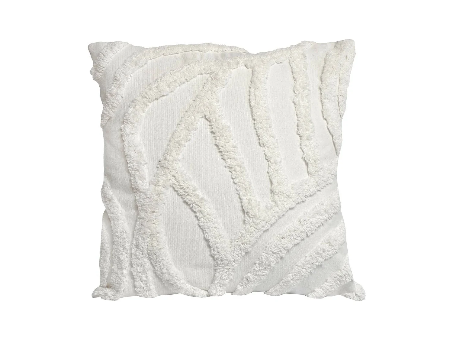 Coussin 40x40 cm TUFT blanc, par Soleil d'Ocre