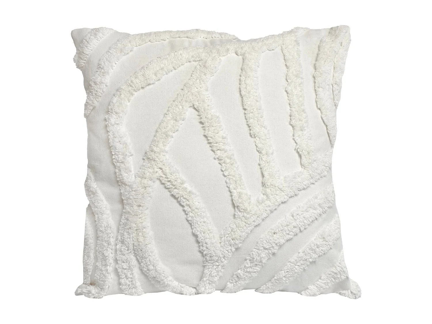 Coussin 40x40 cm TUFT blanc, par Soleil d'Ocre