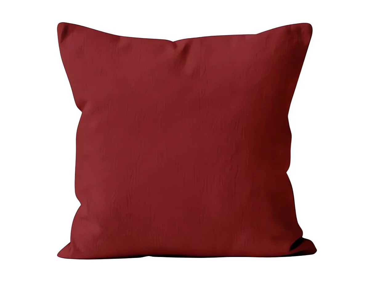 Coussin déhoussable 60x60 cm ALIX rouge, par Soleil d'ocre