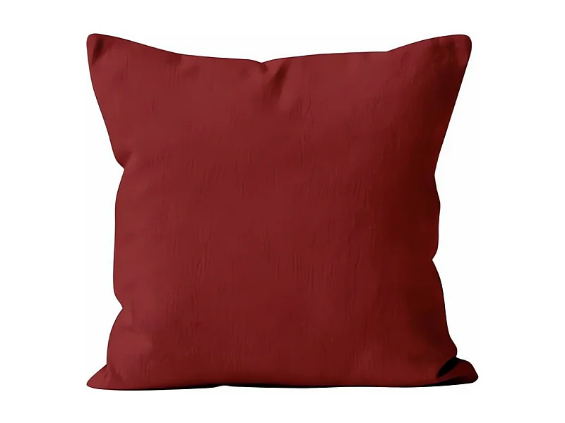 Coussin déhoussable 60x60 cm ALIX rouge, par Soleil d'ocre