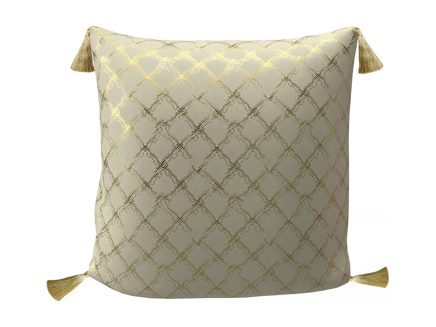 Coussin festif en pur coton 40x40 cm CELESTE or, par Soleil d'Ocre