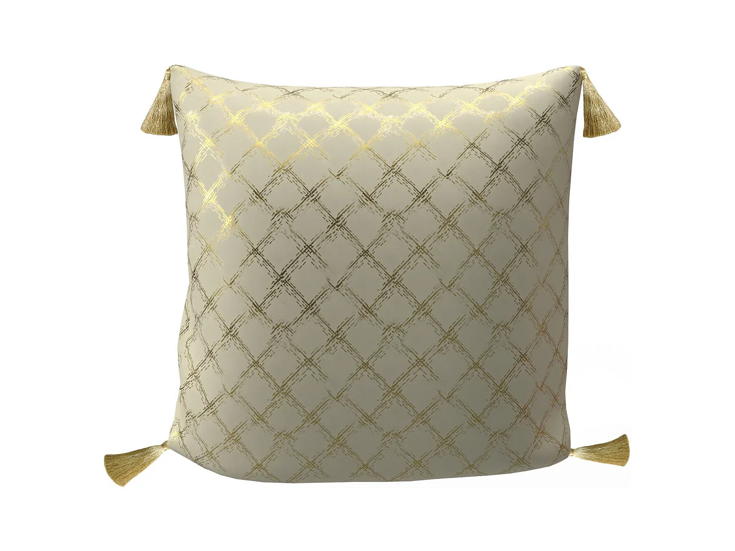 Coussin festif en pur coton 40x40 cm CELESTE or, par Soleil d'Ocre