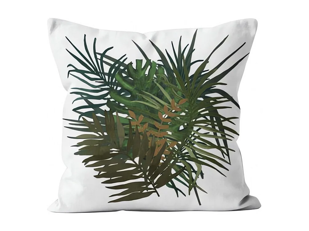 Coussin 40x40 cm AMAZONIE blanc, par Soleil d'Ocre