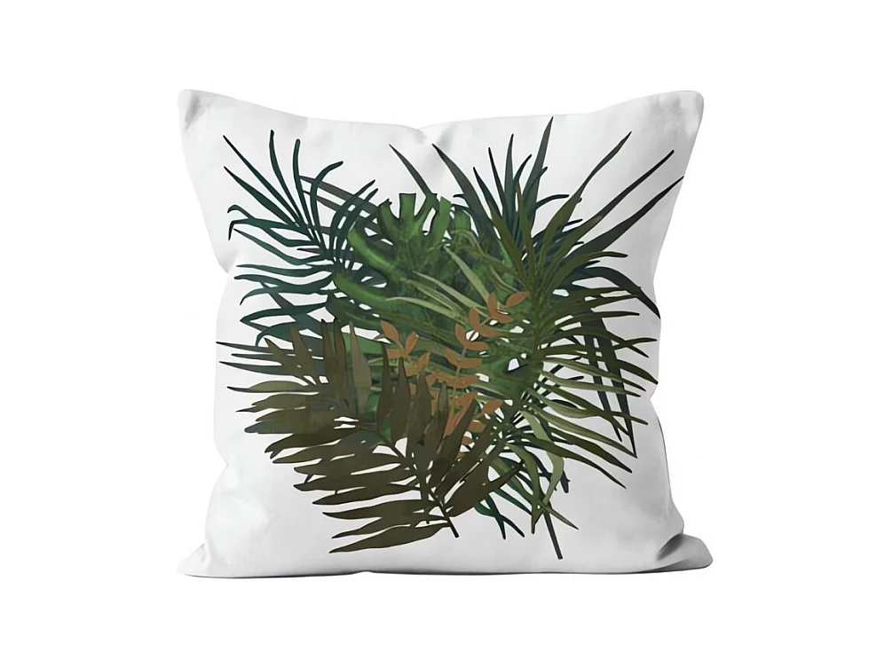 Coussin 40x40 cm AMAZONIE blanc, par Soleil d'Ocre