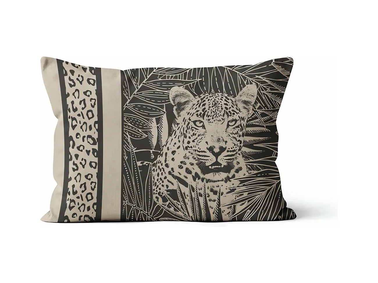 Coussin déco pur coton 32x50 cm SAFARI, par Soleil d'Ocre